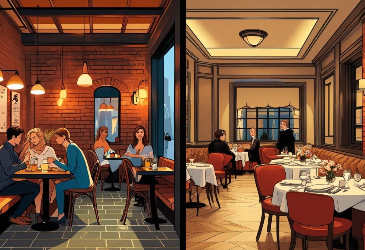difference between cafe and restaurant